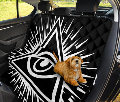 Black And White Illuminati Print Pet Car Back Seat Cover