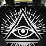 Black And White Illuminati Print Pet Car Back Seat Cover