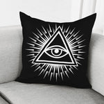 Black And White Illuminati Print Pillow Cover