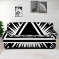 Black And White Illuminati Print Sofa Cover