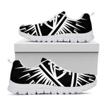Black And White Illuminati Print White Sneakers