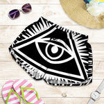 Black And White Illuminati Print Women's Shorts