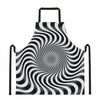 Black And White Illusory Motion Print Apron