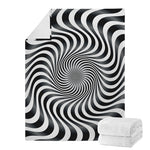 Black And White Illusory Motion Print Blanket