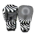 Black And White Illusory Motion Print Boxing Gloves