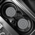 Black And White Illusory Motion Print Car Coasters