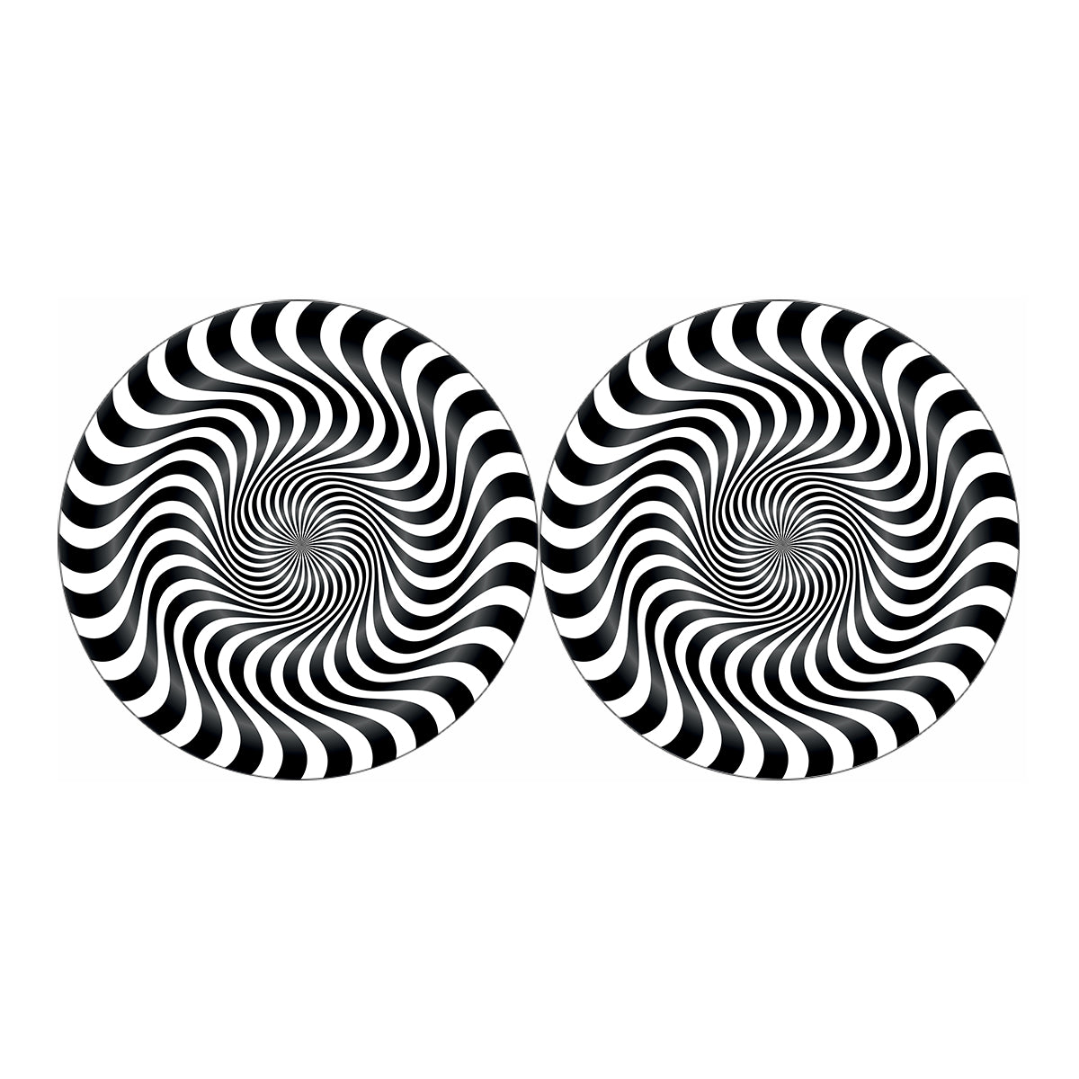 Black And White Illusory Motion Print Car Coasters