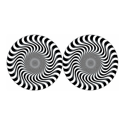 Black And White Illusory Motion Print Car Coasters