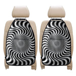 Black And White Illusory Motion Print Car Seat Organizers
