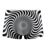Black And White Illusory Motion Print Men's Boxer Briefs