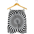 Black And White Illusory Motion Print Men's Shorts