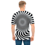 Black And White Illusory Motion Print Men's T-Shirt