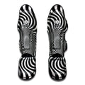 Black And White Illusory Motion Print Muay Thai Shin Guards