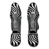 Black And White Illusory Motion Print Muay Thai Shin Guard