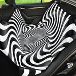 Black And White Illusory Motion Print Pet Car Back Seat Cover