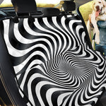 Black And White Illusory Motion Print Pet Car Back Seat Cover