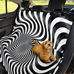 Black And White Illusory Motion Print Pet Car Back Seat Cover