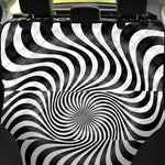Black And White Illusory Motion Print Pet Car Back Seat Cover
