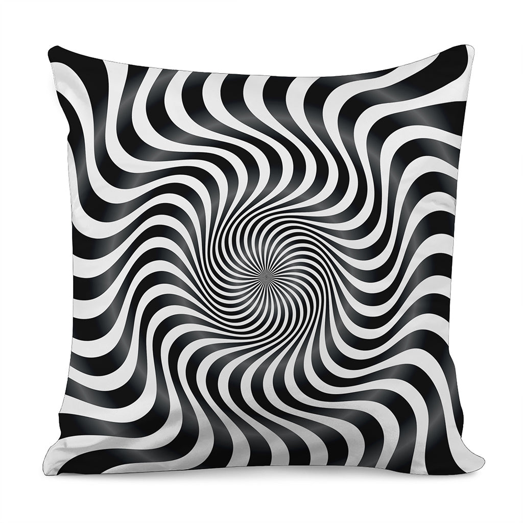 Black And White Illusory Motion Print Pillow Cover
