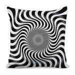 Black And White Illusory Motion Print Pillow Cover