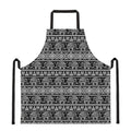 Black And White Indian Elephant Print Apron