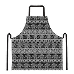 Black And White Indian Elephant Print Apron