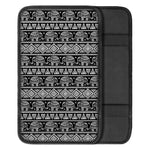 Black And White Indian Elephant Print Car Center Console Cover
