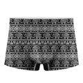 Black And White Indian Elephant Print Men's Boxer Briefs