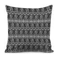 Black And White Indian Elephant Print Pillow Cover
