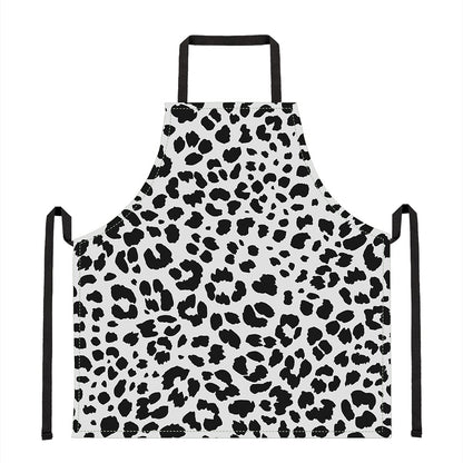 Black And White Jaguar Pattern Print Apron