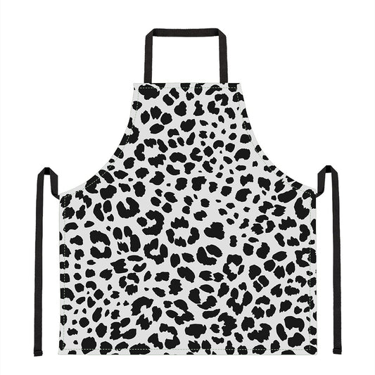 Black And White Jaguar Pattern Print Apron