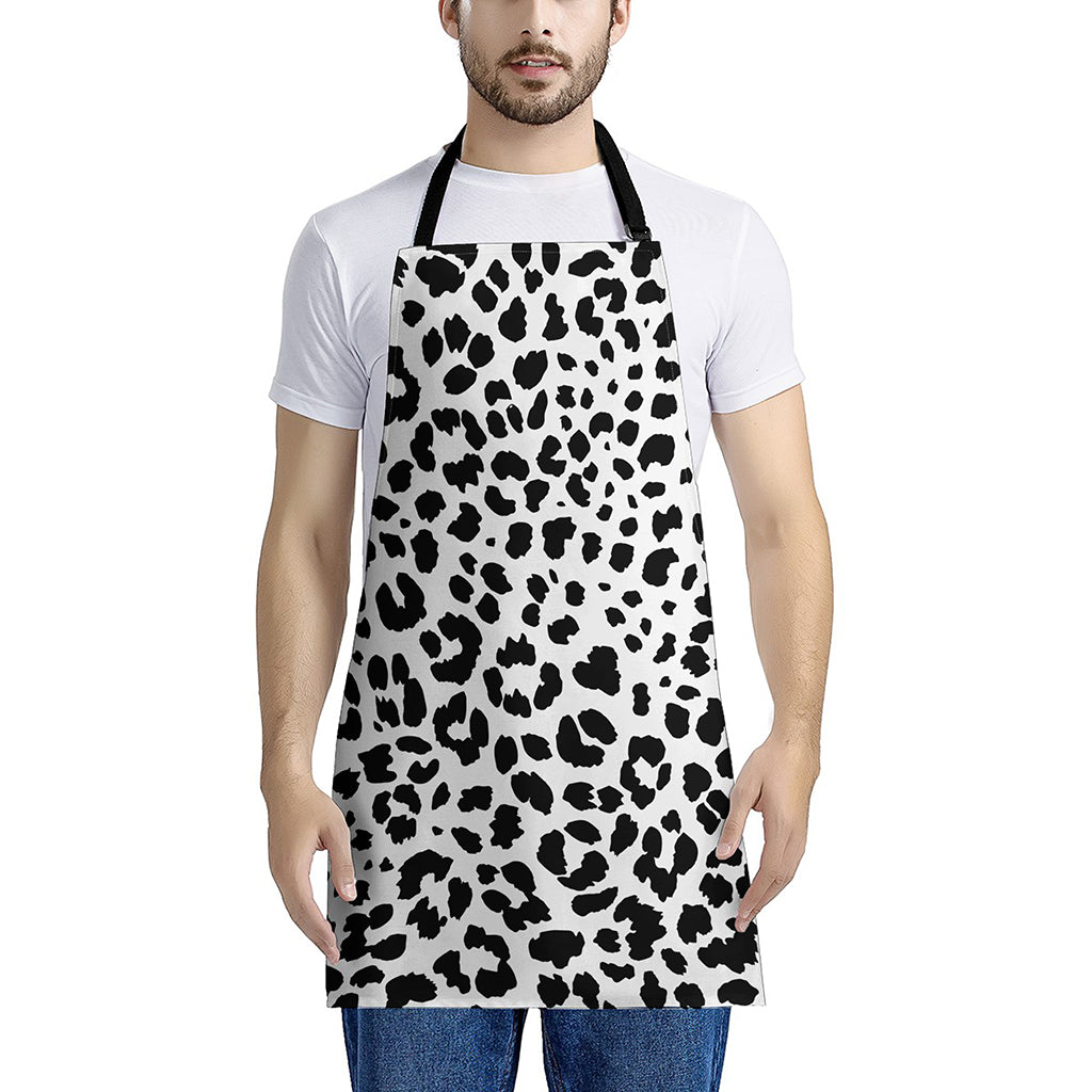 Black And White Jaguar Pattern Print Apron