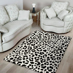 Black And White Jaguar Pattern Print Area Rug