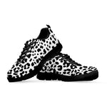Black And White Jaguar Pattern Print Black Sneakers