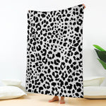 Black And White Jaguar Pattern Print Blanket