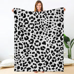 Black And White Jaguar Pattern Print Blanket