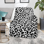 Black And White Jaguar Pattern Print Blanket
