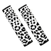 Black And White Jaguar Pattern Print Car Seat Belt Covers