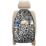 Black And White Jaguar Pattern Print Car Seat Organizers