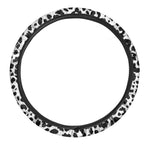 Black And White Jaguar Pattern Print Car Steering Wheel Cover
