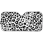 Black And White Jaguar Pattern Print Car Sun Shade