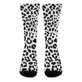 Black And White Jaguar Pattern Print Crew Socks