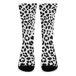 Black And White Jaguar Pattern Print Crew Socks