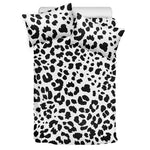 Black And White Jaguar Pattern Print Duvet Cover Bedding Set