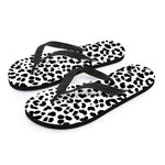 Black And White Jaguar Pattern Print Flip Flops