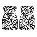 Black And White Jaguar Pattern Print Front Car Floor Mats