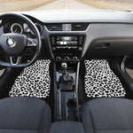 Black And White Jaguar Pattern Print Front Car Floor Mats