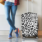 Black And White Jaguar Pattern Print Luggage Cover