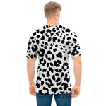 Black And White Jaguar Pattern Print Men's T-Shirt