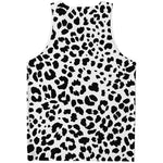 Black And White Jaguar Pattern Print Men's Tank Top